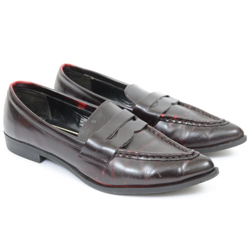 Mossimo Women's 10 Pointed Toe Burgundy Penny Loafer Whimsigoth Dark Fairy Goth